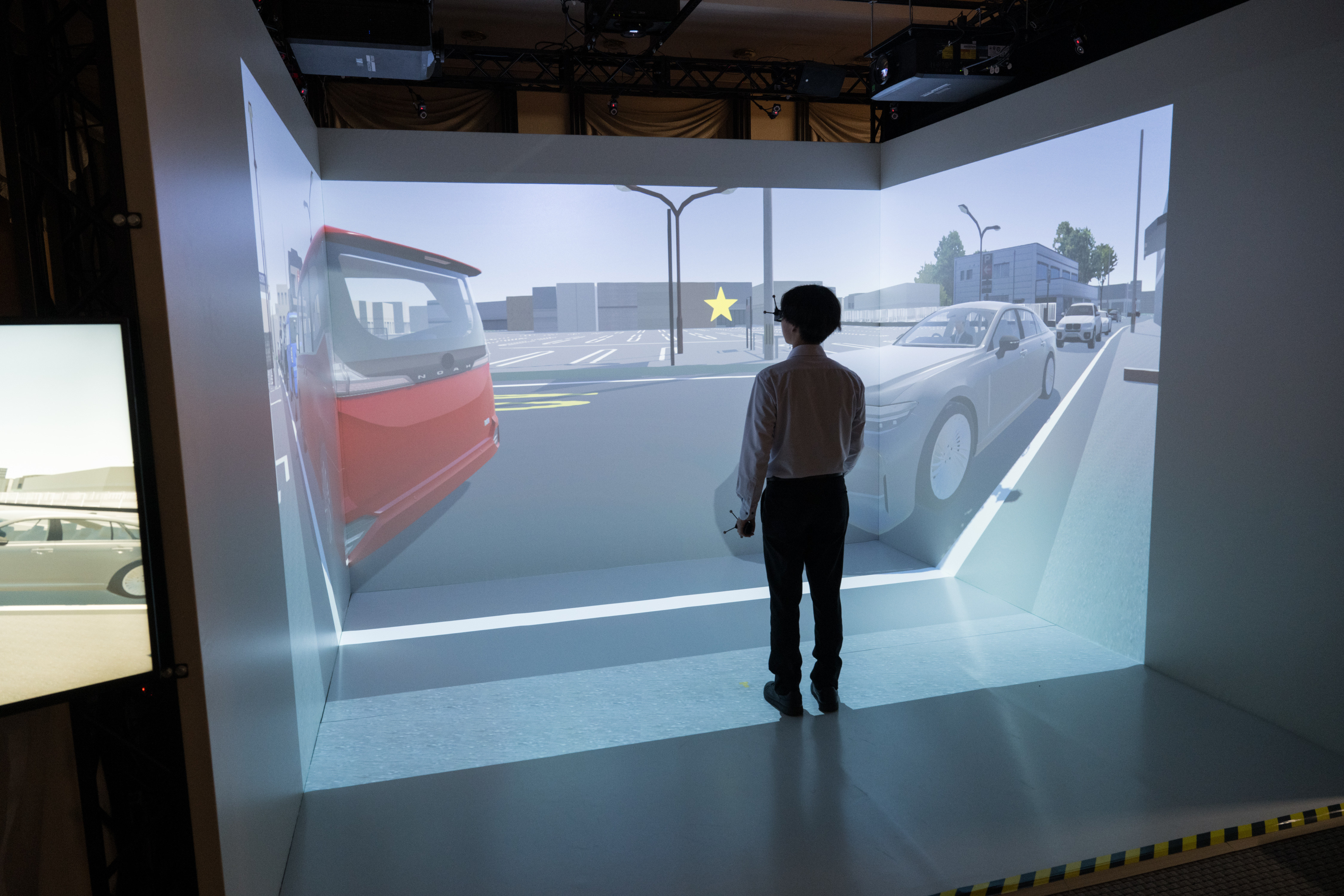 プロジェクションマッピング体験の様子